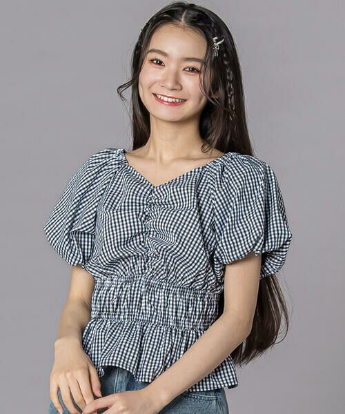 ZIDDY / ジディー シャツ・ブラウス | 2WAYオフショルダーシャーリングトップスブラウス(130~160cm) | 詳細9