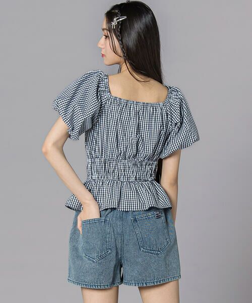 ZIDDY / ジディー シャツ・ブラウス | 2WAYオフショルダーシャーリングトップスブラウス(130~160cm) | 詳細10