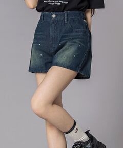 ZIDDY / ジディー デニムパンツ | ラインストーンショートデニムパンツ(130~160cm)