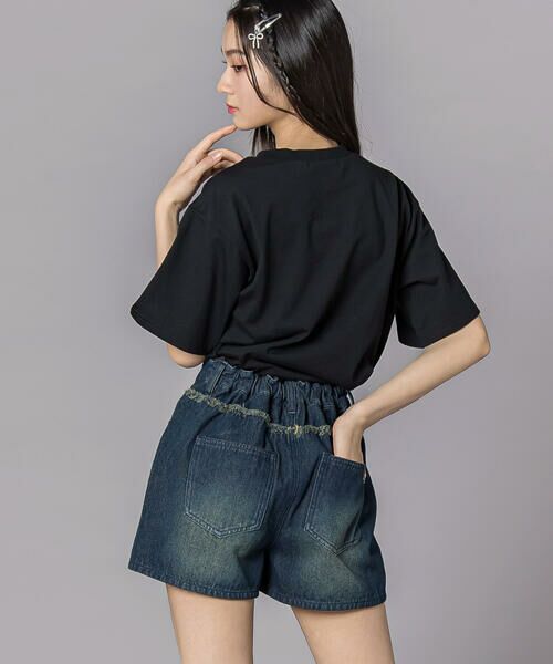 ZIDDY / ジディー デニムパンツ | ラインストーンショートデニムパンツ(130~160cm) | 詳細3