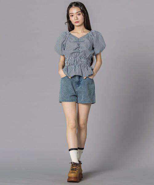 ZIDDY / ジディー デニムパンツ | ラインストーンショートデニムパンツ(130~160cm) | 詳細17