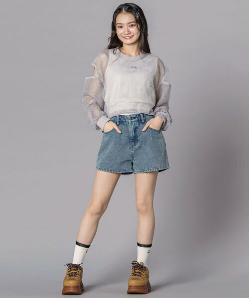 ZIDDY / ジディー デニムパンツ | ラインストーンショートデニムパンツ(130~160cm) | 詳細18