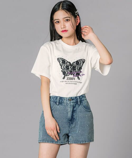 ZIDDY / ジディー デニムパンツ | ラインストーンショートデニムパンツ(130~160cm) | 詳細20