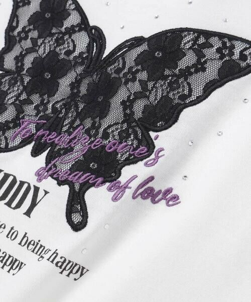 ZIDDY / ジディー Tシャツ | レースバタフライ・スパークルTシャツ(130~160cm) | 詳細9