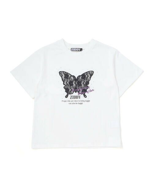 ZIDDY / ジディー Tシャツ | レースバタフライ・スパークルTシャツ(130~160cm) | 詳細5