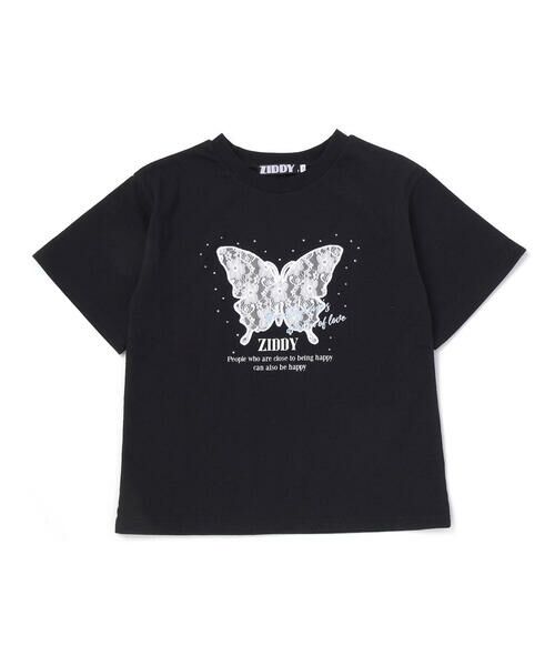 ZIDDY / ジディー Tシャツ | レースバタフライ・スパークルTシャツ(130~160cm) | 詳細16