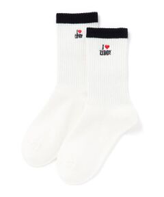 ZIDDY / ジディー ソックス | 【日本製】ハートロゴ刺しゅうソックス(19~24cm)
