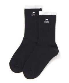 ZIDDY / ジディー ソックス | 【日本製】ハートロゴ刺しゅうソックス(19~24cm)