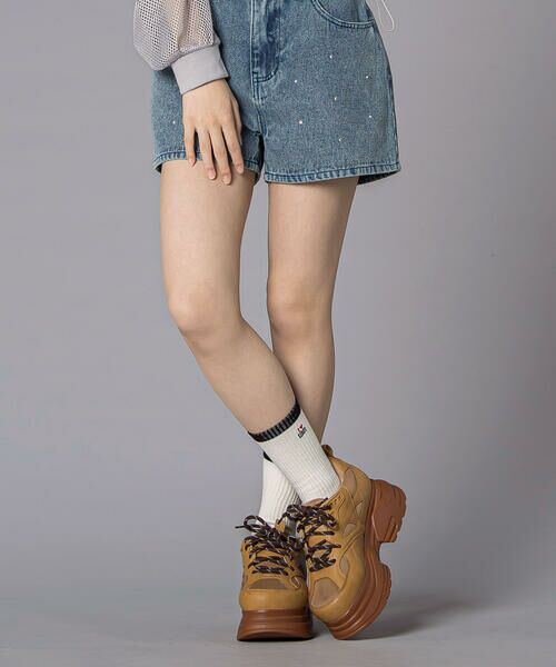 ZIDDY / ジディー ソックス | 【日本製】ハートロゴ刺しゅうソックス(19~24cm) | 詳細2