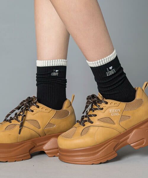 ZIDDY / ジディー ソックス | 【日本製】ハートロゴ刺しゅうソックス(19~24cm) | 詳細5