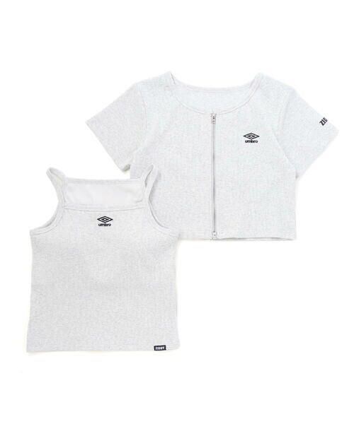 ZIDDY / ジディー その他トップス | 【UMBRO】ダブルジップトップス＆キャミソールセット(130~160cm) | 詳細7