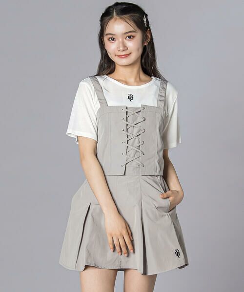 ZIDDY / ジディー その他トップス | ビスチェ＆Tシャツ＆ボトム 3点セット(130~160cm)（グレー）