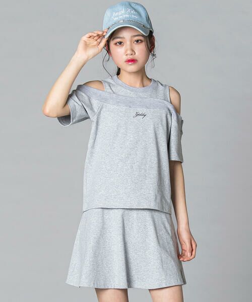 ZIDDY / ジディー その他トップス | オフショルダートップス＆スカートSET(130~160cm)（グレー）