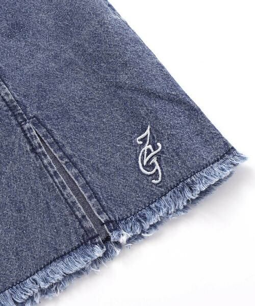 ZIDDY / ジディー ミニ丈・ひざ丈ワンピース | フリンジスリット デニムジャンスカ(130~160cm) | 詳細6