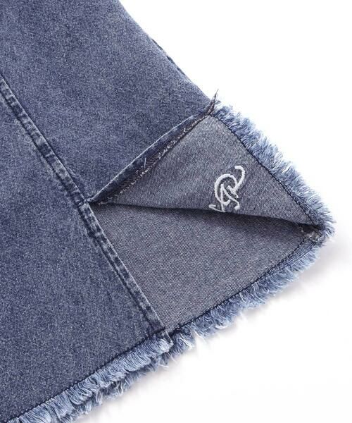 ZIDDY / ジディー ミニ丈・ひざ丈ワンピース | フリンジスリット デニムジャンスカ(130~160cm) | 詳細8