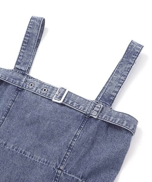 ZIDDY / ジディー ミニ丈・ひざ丈ワンピース | フリンジスリット デニムジャンスカ(130~160cm) | 詳細3