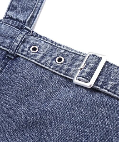 ZIDDY / ジディー ミニ丈・ひざ丈ワンピース | フリンジスリット デニムジャンスカ(130~160cm) | 詳細4