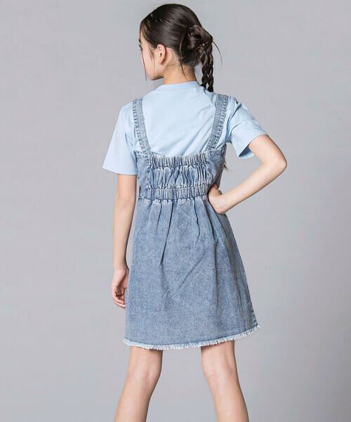 ZIDDY / ジディー ミニ丈・ひざ丈ワンピース | フリンジスリット デニムジャンスカ(130~160cm) | 詳細12