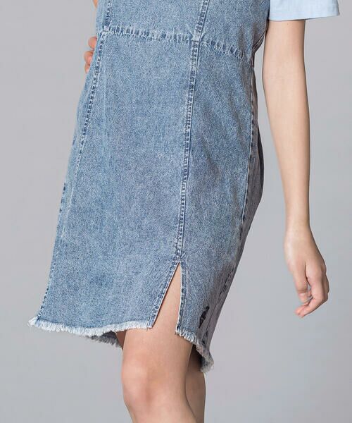 ZIDDY / ジディー ミニ丈・ひざ丈ワンピース | フリンジスリット デニムジャンスカ(130~160cm) | 詳細13