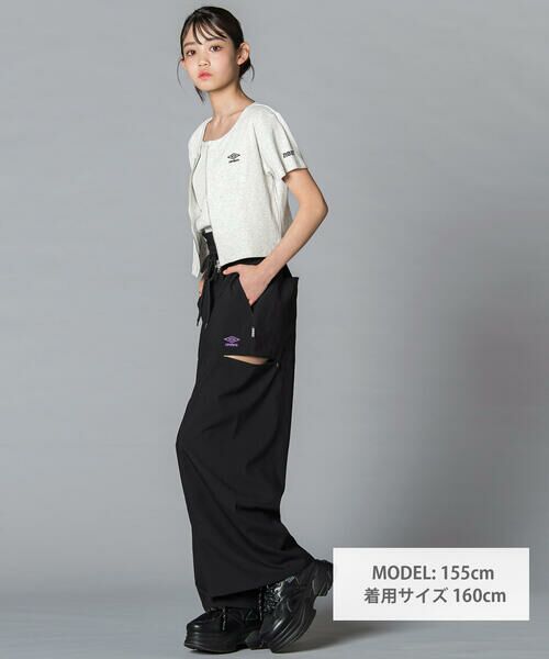 ZIDDY / ジディー その他パンツ | 【UMBRO】ロゴライン カットワイドパンツ(130~160cm) | 詳細1