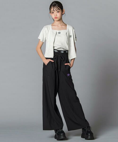 ZIDDY / ジディー その他パンツ | 【UMBRO】ロゴライン カットワイドパンツ(130~160cm) | 詳細2
