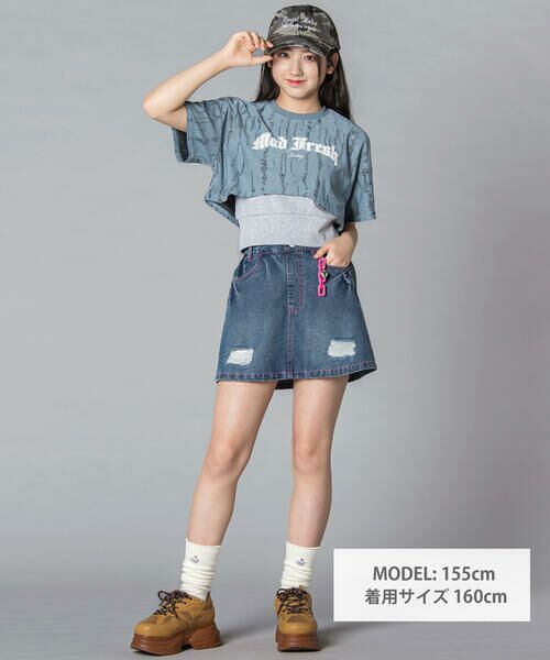 ZIDDY / ジディー デニムパンツ | チェーンツキデニムボトム(130~160cm) | 詳細7