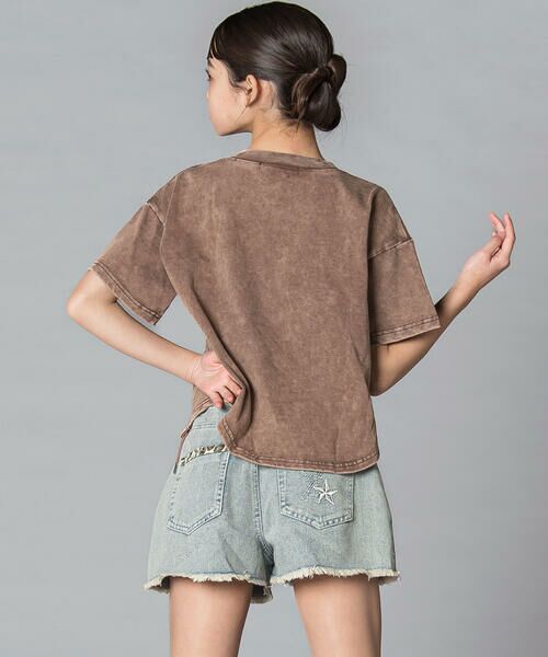 ZIDDY / ジディー デニムパンツ | 【 ニコ☆プチ 】ヒョウ柄ミックス デニム フリンジショートボトム(130~160cm) | 詳細3