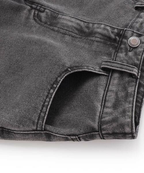 ZIDDY / ジディー デニムパンツ | 【 ニコ☆プチ 】ヒョウ柄ミックス デニム フリンジショートボトム(130~160cm) | 詳細14