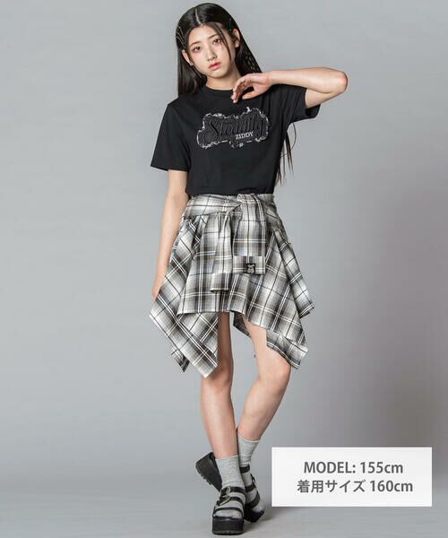 ZIDDY / ジディー Tシャツ | デニムワッペン ロゴTシャツ(130~160cm) | 詳細1