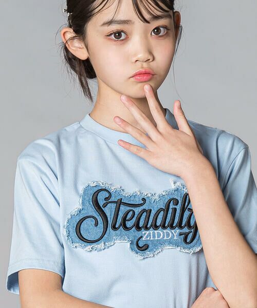 ZIDDY / ジディー Tシャツ | デニムワッペン ロゴTシャツ(130~160cm) | 詳細8