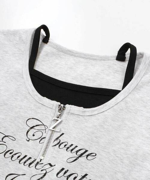 ZIDDY / ジディー Tシャツ | ハーフジップレイヤード風半袖Tシャツ(130~160cm) | 詳細7