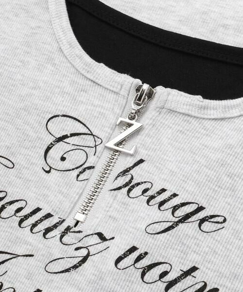 ZIDDY / ジディー Tシャツ | ハーフジップレイヤード風半袖Tシャツ(130~160cm) | 詳細9