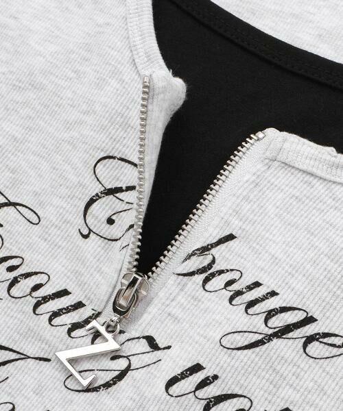 ZIDDY / ジディー Tシャツ | ハーフジップレイヤード風半袖Tシャツ(130~160cm) | 詳細10