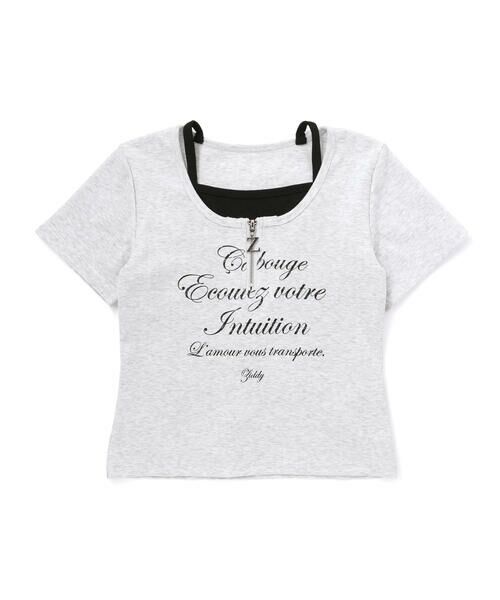 ZIDDY / ジディー Tシャツ | ハーフジップレイヤード風半袖Tシャツ(130~160cm) | 詳細4