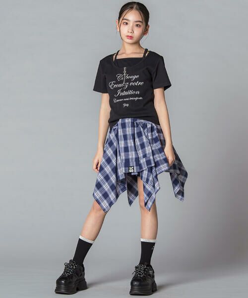 ZIDDY / ジディー Tシャツ | ハーフジップレイヤード風半袖Tシャツ(130~160cm) | 詳細16