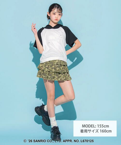 ZIDDY / ジディー Tシャツ | 【シナモロール 】ラメ刺しゅうフーディトップス(130~160cm) | 詳細1