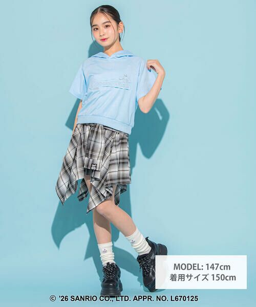 ZIDDY / ジディー Tシャツ | 【シナモロール 】ラメ刺しゅうフーディトップス(130~160cm) | 詳細13