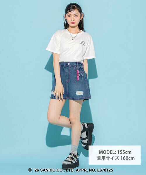 ZIDDY / ジディー Tシャツ | 【シナモロール 】バックハート半袖Tシャツ(130~160cm) | 詳細1