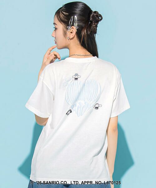 ZIDDY / ジディー Tシャツ | 【シナモロール 】バックハート半袖Tシャツ(130~160cm) | 詳細2