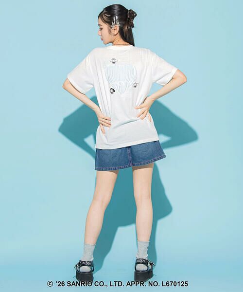 ZIDDY / ジディー Tシャツ | 【シナモロール 】バックハート半袖Tシャツ(130~160cm) | 詳細4