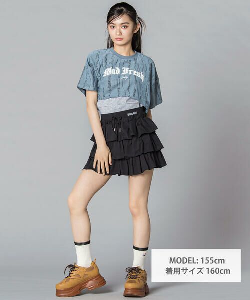 ZIDDY / ジディー Tシャツ | 【 ニコ☆プチ 】ダメージ風ドッキングトップス(130~160cm) | 詳細1