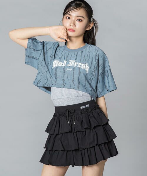 ZIDDY / ジディー Tシャツ | 【 ニコ☆プチ 】ダメージ風ドッキングトップス(130~160cm) | 詳細4