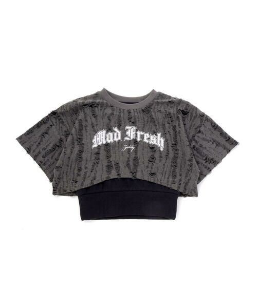 ZIDDY / ジディー Tシャツ | 【 ニコ☆プチ 】ダメージ風ドッキングトップス(130~160cm) | 詳細21