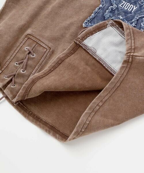 ZIDDY / ジディー Tシャツ | 【 ニコ☆プチ 】デニム星パッチ レースアップトップス(130~160cm) | 詳細15