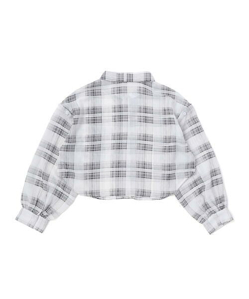 ZIDDY / ジディー その他トップス | シアー短丈チェックシャツ＆タンクトップスセット(130~160cm) | 詳細4