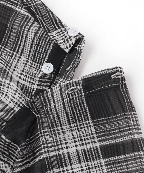 ZIDDY / ジディー その他トップス | シアー短丈チェックシャツ＆タンクトップスセット(130~160cm) | 詳細14