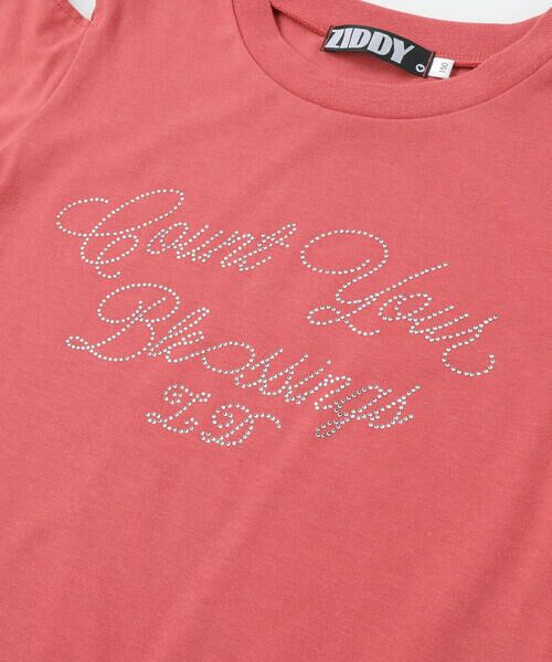 ZIDDY / ジディー Tシャツ | 【接触冷感】ラインストーン肩あきTシャツ(130~160cm) | 詳細9