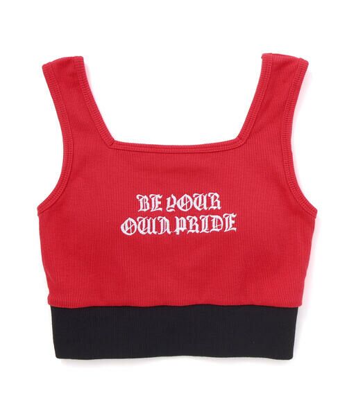 ZIDDY / ジディー その他インナー・ルームウェア | 【 ニコ☆プチ 】スクエア ブラトップ(130~160cm)（レッド）