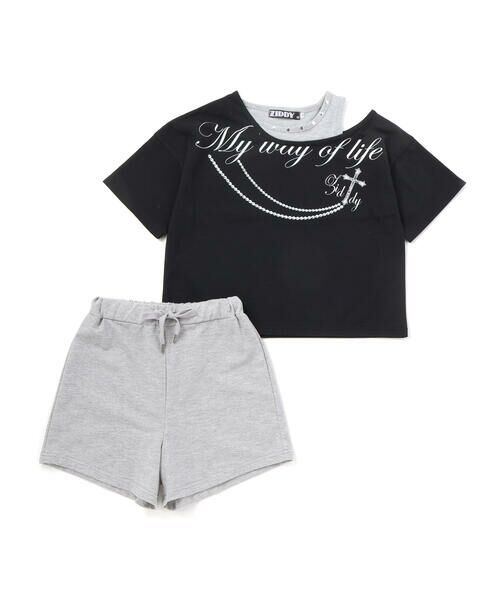 ZIDDY / ジディー その他トップス | オフショルダー半袖Tシャツ&パンツセット(130~160cm) | 詳細4
