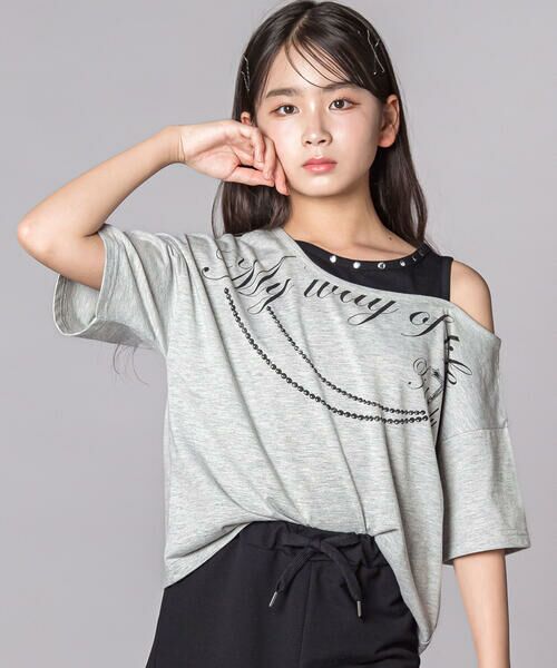 ZIDDY / ジディー その他トップス | オフショルダー半袖Tシャツ&パンツセット(130~160cm) | 詳細7